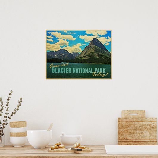 Nationaal park Glacier Poster (Keuken)