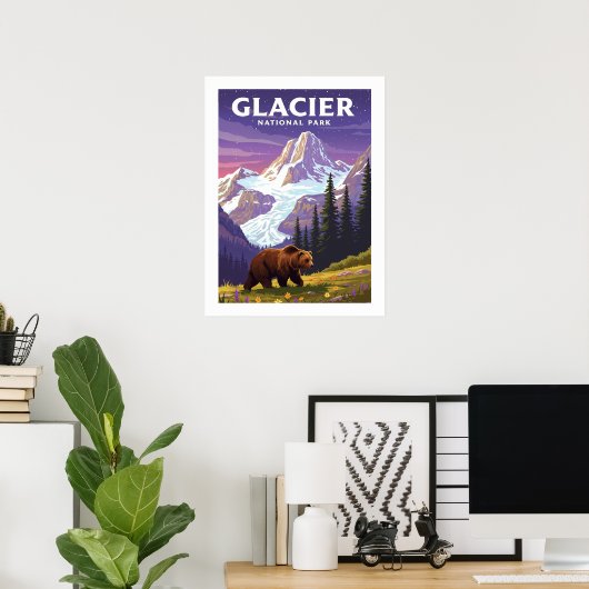 Nationaal Park  Glacier Poster (Thuiskantoor)