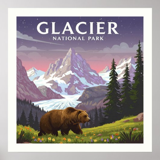 Nationaal Park  Glacier Poster (Voorkant)