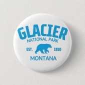 Nationaal park Glacier Ronde Button 5,7 Cm (Voorkant)