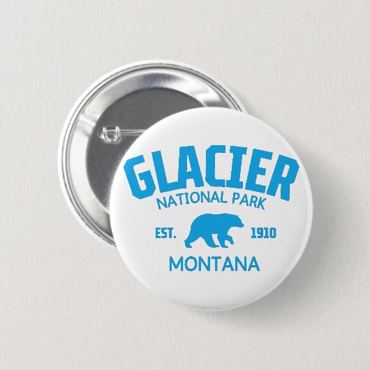 Nationaal park Glacier Ronde Button 5,7 Cm (Voorkant /achterkant)