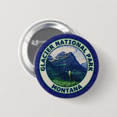 Nationaal park Glacier Ronde Button 5,7 Cm (Voorkant /achterkant)