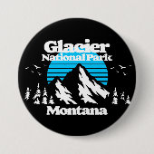 Nationaal park Glacier Ronde Button 7,6 Cm (Voorkant)
