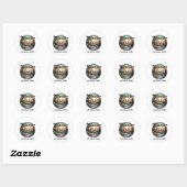 Nationaal park Glacier Ronde Sticker (Vel)