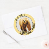 Nationaal park Glacier Ronde Sticker (Envelop)
