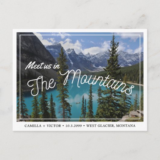 Nationaal park Glacier Save the Date Briefkaart (Voorkant)