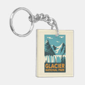 Nationaal Park  Glacier Sleutelhanger (Voorkant Links)
