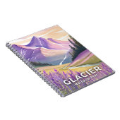 Nationaal park Glacier | Spring Lavendel Waterverf Notitieboek (Rechterzijde)