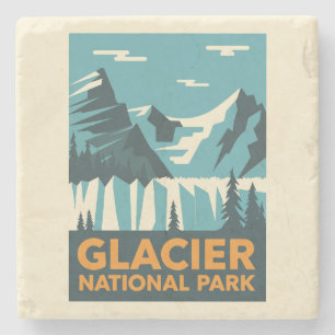 Nationaal Park  Glacier Stenen Onderzetter