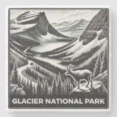 Nationaal park Glacier Stenen Onderzetter (Voorkant)