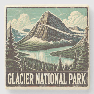 Nationaal park Glacier Stenen Onderzetter