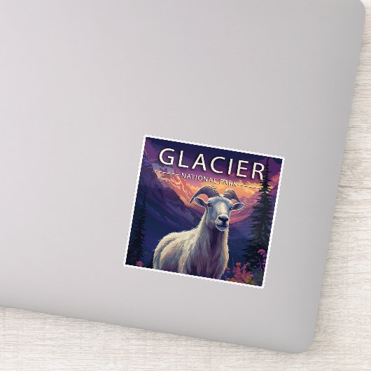 Nationaal park Glacier Sticker (Detail)