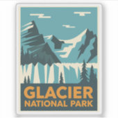 Nationaal Park Glacier Sticker (Voorkant)