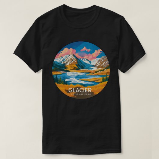 Nationaal park Glacier T-shirt (Design voorkant)