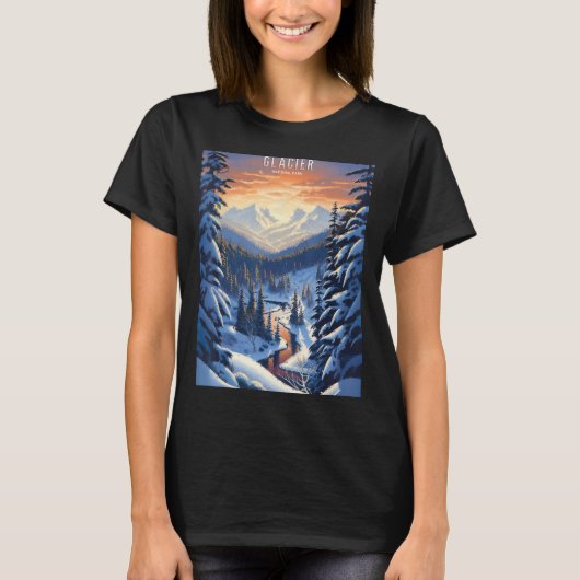 Nationaal park Glacier T-shirt (Voorkant)