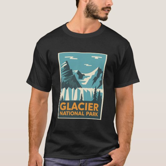 Nationaal Park  Glacier T-shirt (Voorkant)