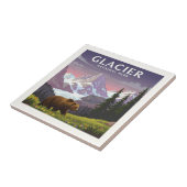 Nationaal Park  Glacier Tegeltje (Zijkant)