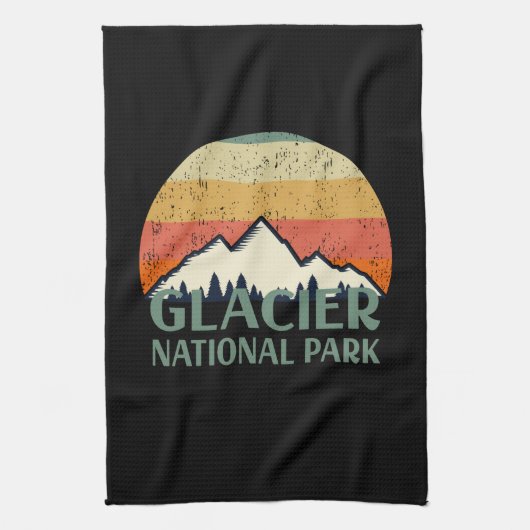 Nationaal Park  Glacier Theedoek (Verticaal)