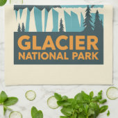 Nationaal Park  Glacier Theedoek (Gevouwen)