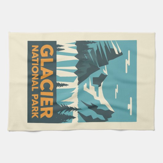 Nationaal Park  Glacier Theedoek (Horizontaal)