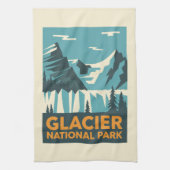 Nationaal Park  Glacier Theedoek (Verticaal)