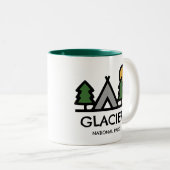 Nationaal park Glacier Tweekleurige Koffiemok (Voorkant rechts)