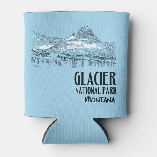 Nationaal park Glacier Verborgen meer Montana Blikjeskoeler (Voorkant)