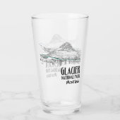 Nationaal park Glacier Verborgen meer Montana Glas (Achterkant)
