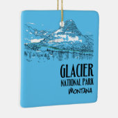 Nationaal park Glacier Verborgen meer Montana Keramisch Ornament (Rechts)