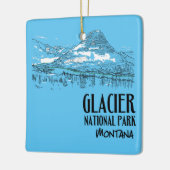Nationaal park Glacier Verborgen meer Montana Keramisch Ornament (Links)