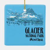 Nationaal park Glacier Verborgen meer Montana Keramisch Ornament (Achterkant)