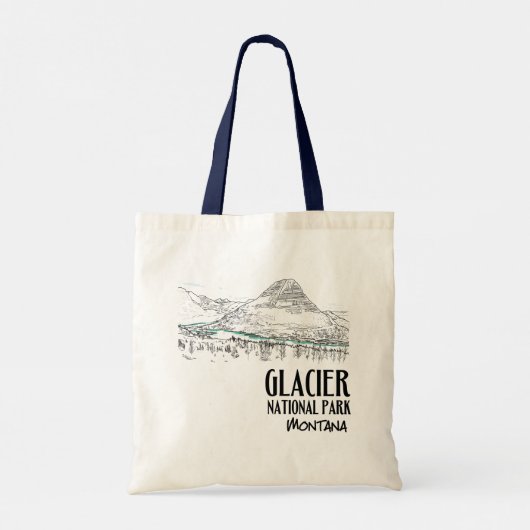 Nationaal park Glacier Verborgen meer Montana Tote Bag (Achterkant)
