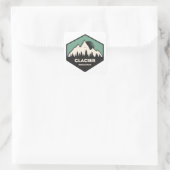Nationaal park Glacier Vierkante Sticker (Tas)