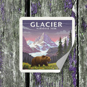 Nationaal Park  Glacier Vierkante Sticker