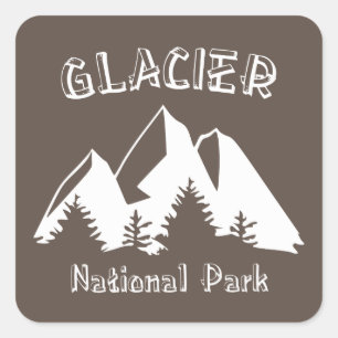 Nationaal park Glacier Vierkante Sticker
