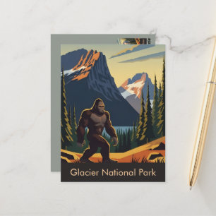 Nationaal park Glacier WPA-prentbriefkaart Briefkaart