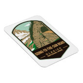 Nationaal park gletsjer aan de kant van de snelweg magneet (Rechterzijde)