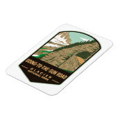 Nationaal park gletsjer aan de kant van de snelweg magneet (Linkerzijde)