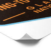 Nationaal park gletsjer aan de kant van de snelweg poster (Hoek)