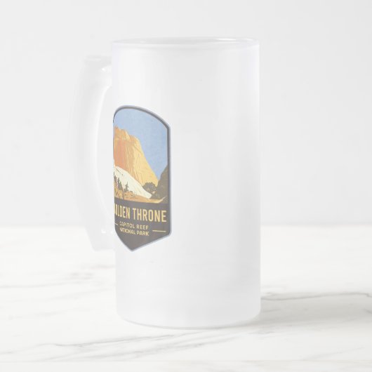 Nationaal park Golden Throne Capitol Reef Matglas Bierpul (Voorkant links)