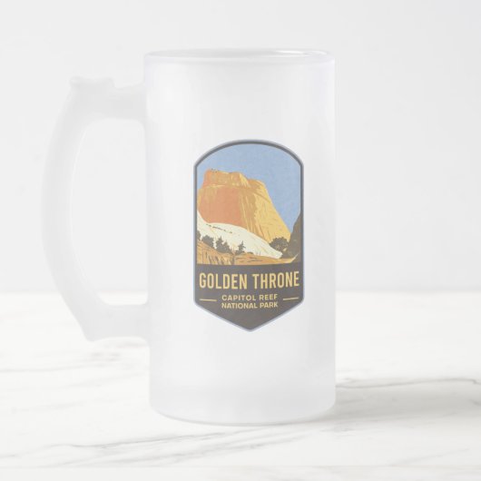 Nationaal park Golden Throne Capitol Reef Matglas Bierpul (Links)