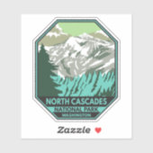 Nationaal park Goode Mountain Retro North Cascades Sticker (Vel)