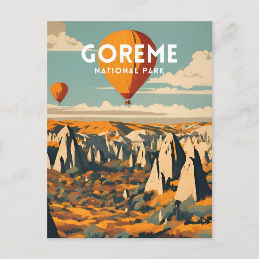 Nationaal park Goreme Vintage Briefkaart (Voorkant)