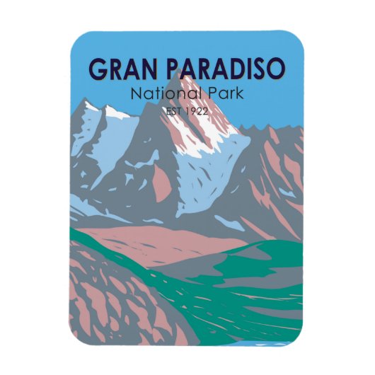 Nationaal park Gran Paradiso Italië  Magneet (Verticaal)