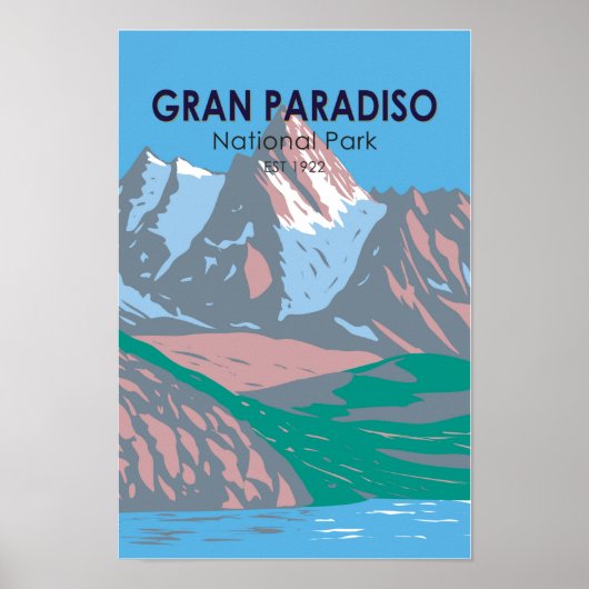 Nationaal park Gran Paradiso Italië  Poster (Voorkant)