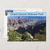 Nationaal park Grand Canyon 100 jaar Briefkaart (Voorkant / Achterkant)