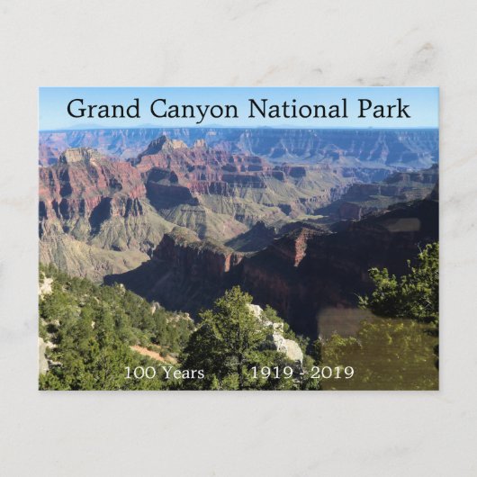 Nationaal park Grand Canyon 100 jaar Briefkaart (Voorkant)