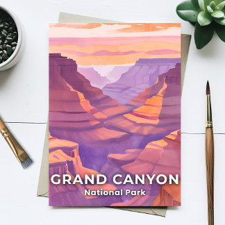 Nationaal park Grand Canyon Aquarel Reis Briefkaart