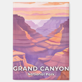 Nationaal park Grand Canyon Aquarel Reis Kunst Magneet