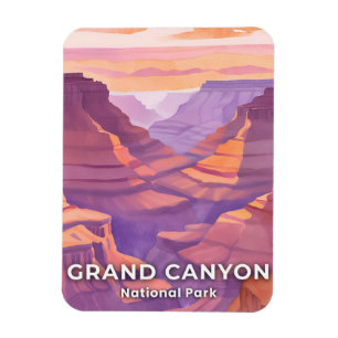 Nationaal park Grand Canyon Aquarel Reis Kunst Magneet
